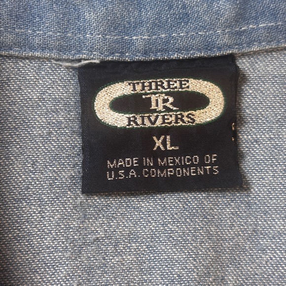 Three Rivers Denim Biker Vest XL Freedom Riders Eagle Patch Motorcycle Rally USA - Picture 3 of 9